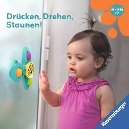 Play+ Pop-it Spinner: Leopard - Babyspielzeug ab 6 Monaten