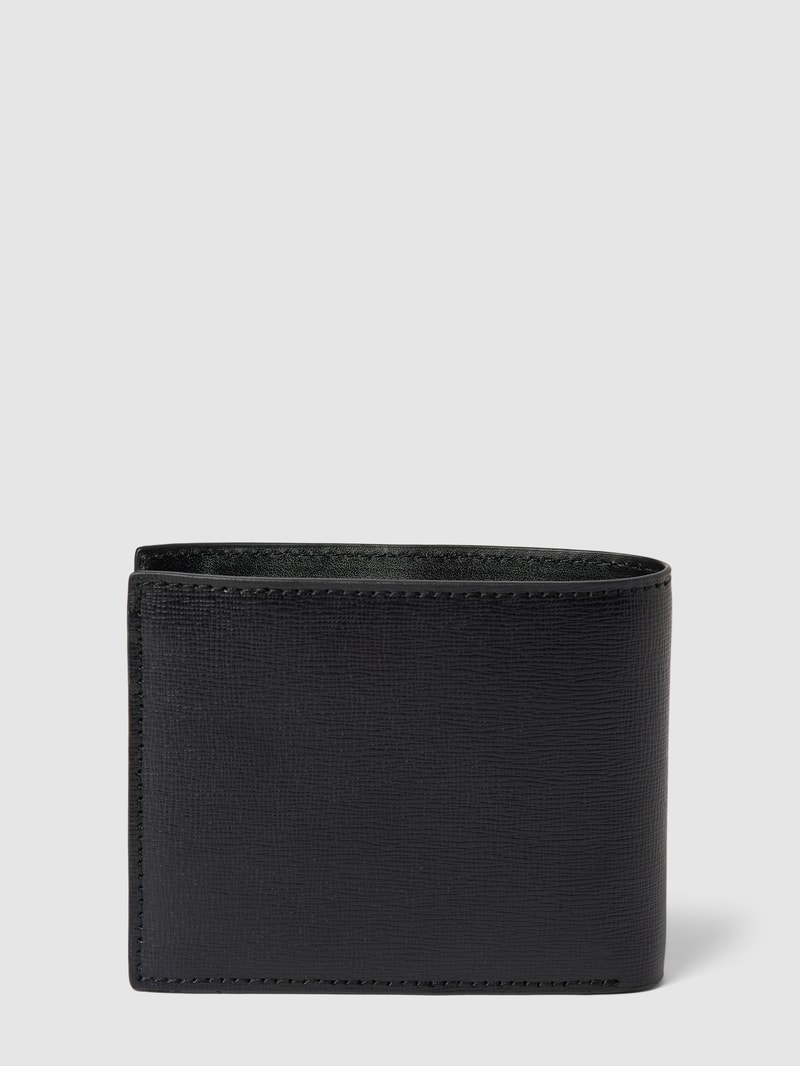 Portemonnaie mit Label-Detail Modell 'MARNIER' in schwarz