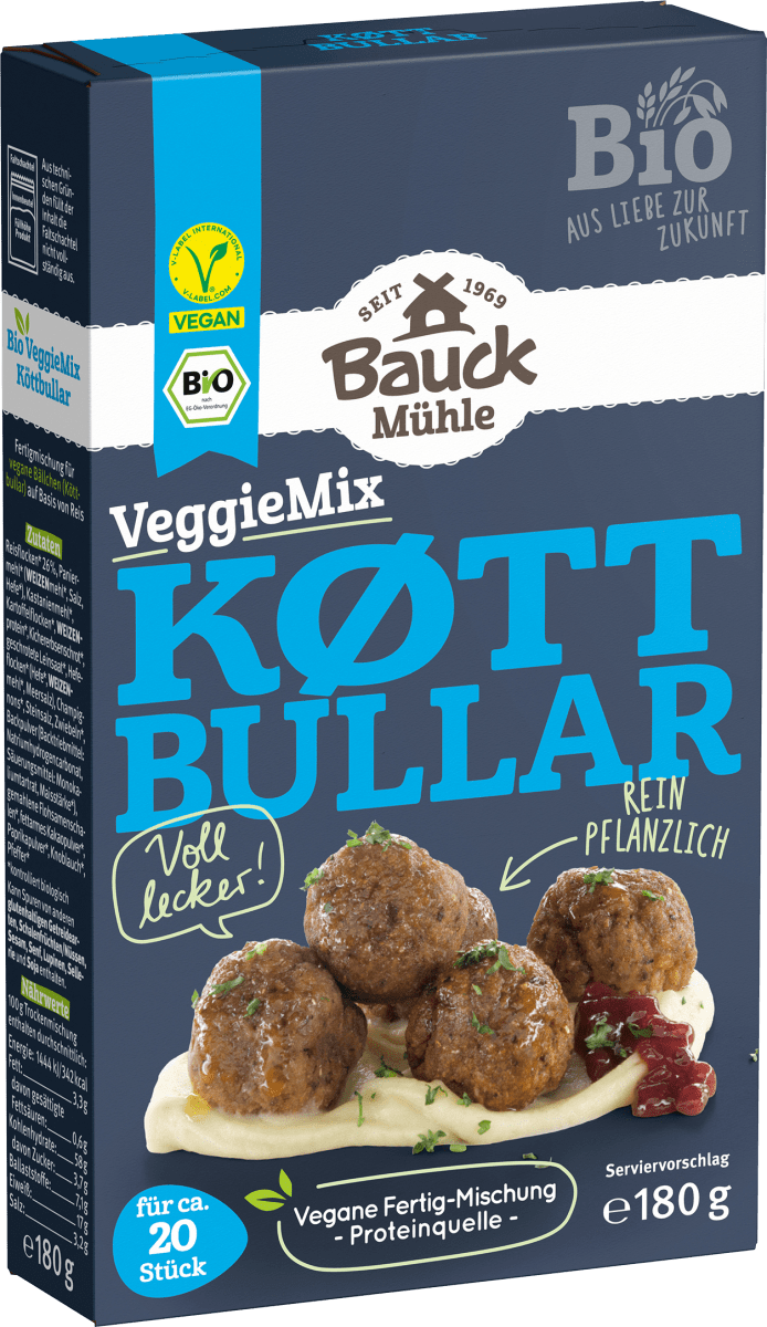 Fertigmischung, VeggieMix Köttbullar, 180 g