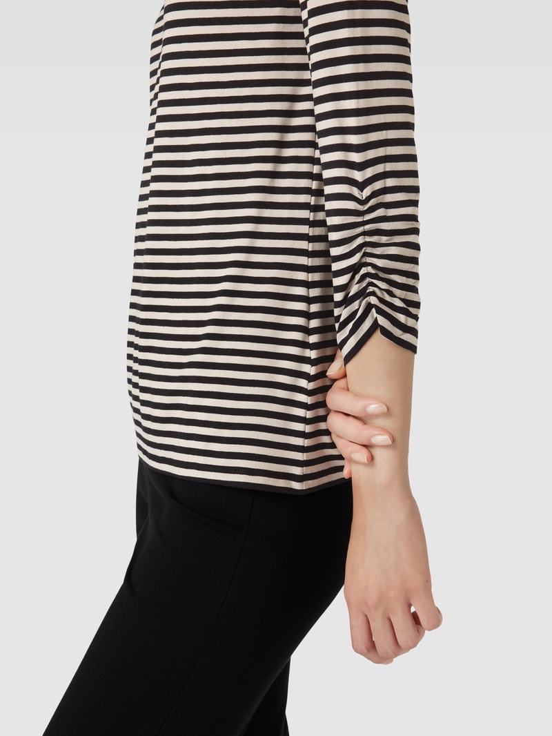Longsleeve mit 3/4-Arm in schwarz