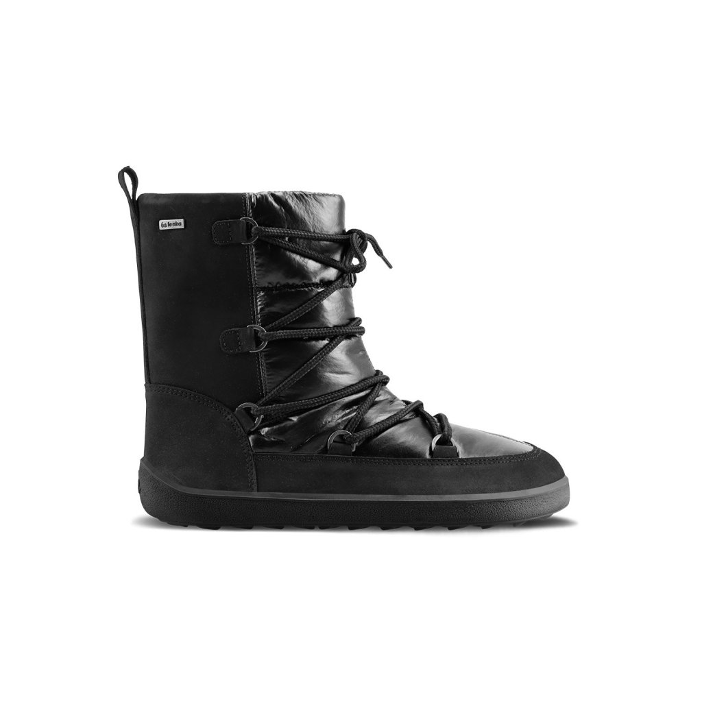 Be Lenka Snowfox Woman Black schwarze Barfuß-Schneestiefel