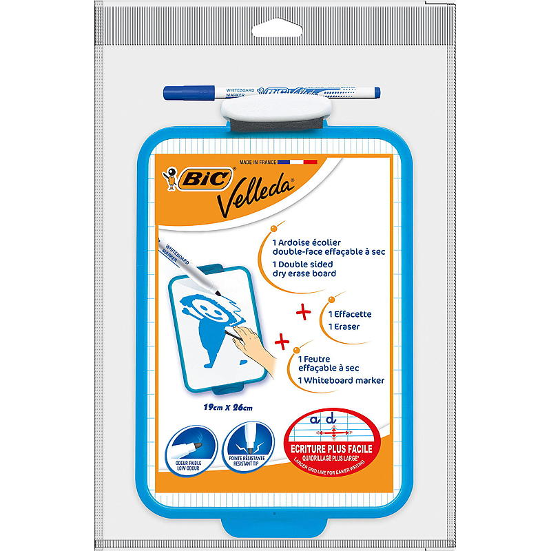 BIC Whiteboard 19x26 cm, tosidig, Velleda