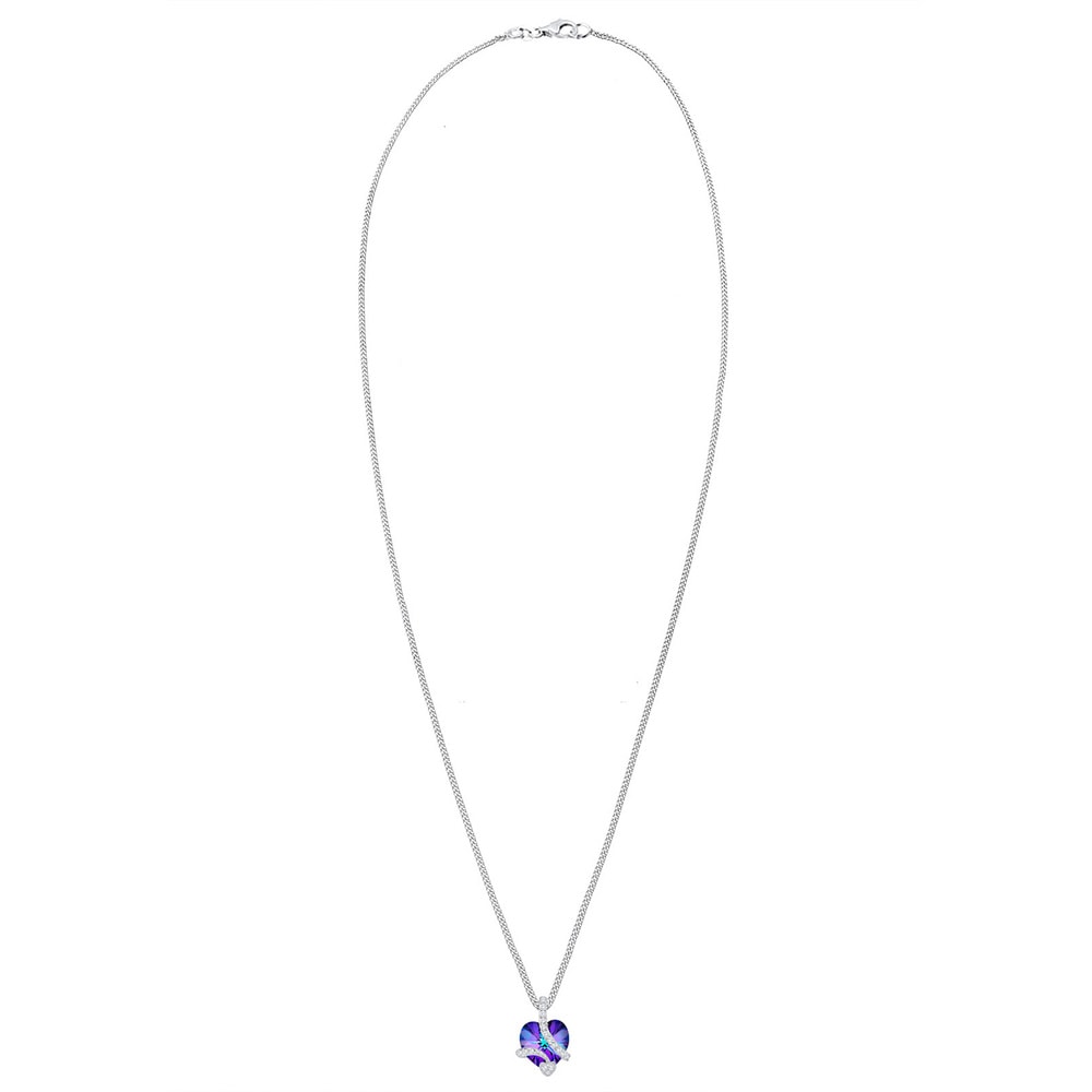Elli Elli Collier Herz Kristalle 925 Silber Féminin collier