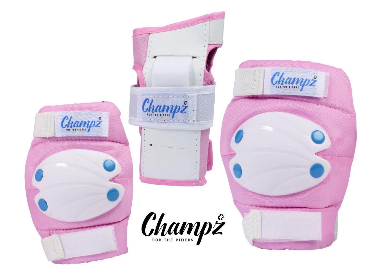 Champz Rosa/Blau Kinder Skate Schutzset