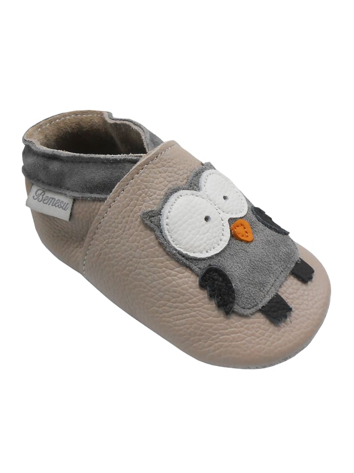 Yalion Leder-Krabbelschuhe 