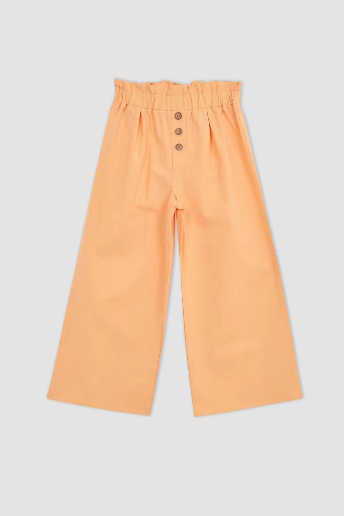 DeFacto  2-teiliges Set mit kurzärmeliger Bluse und Hose für Mädchen in Leinenoptik