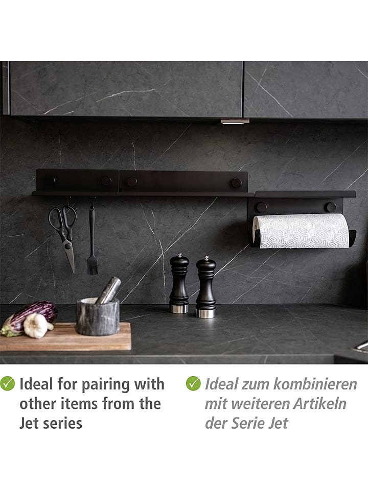 Wenko Küchenregal in Schwarz - (B)25 x (H)7,5 x (T)12 cm günstig kaufen onesize