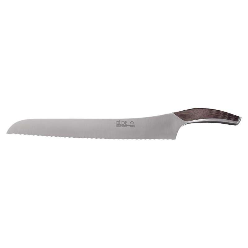 Gude Synchros mit Eichenholzgriff, 32 cm Brotmesser.