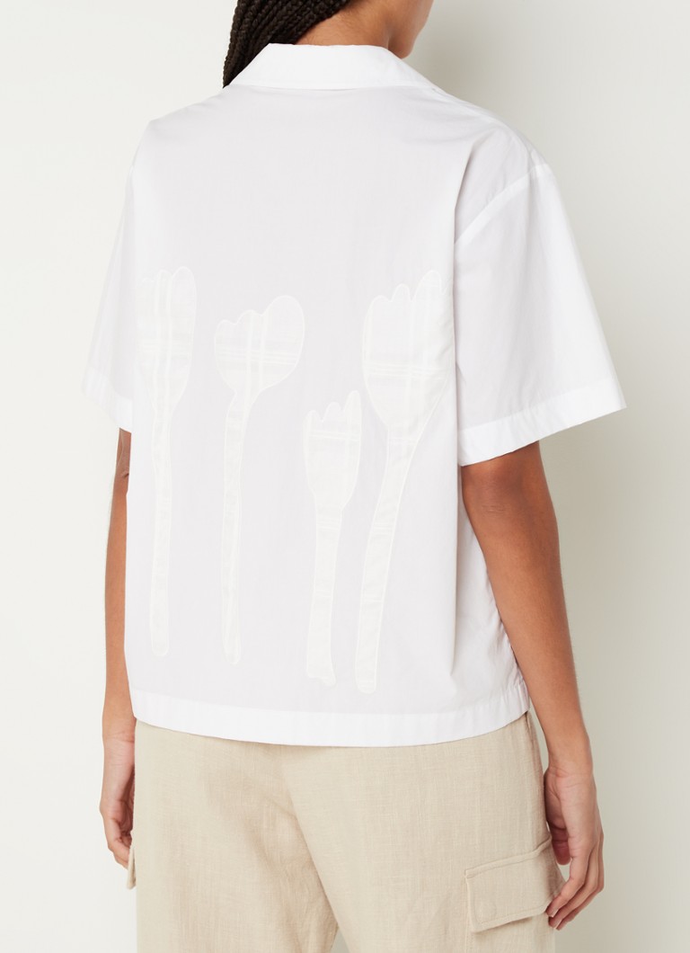 Camicetta oversize OLAF con intagli e ricami.