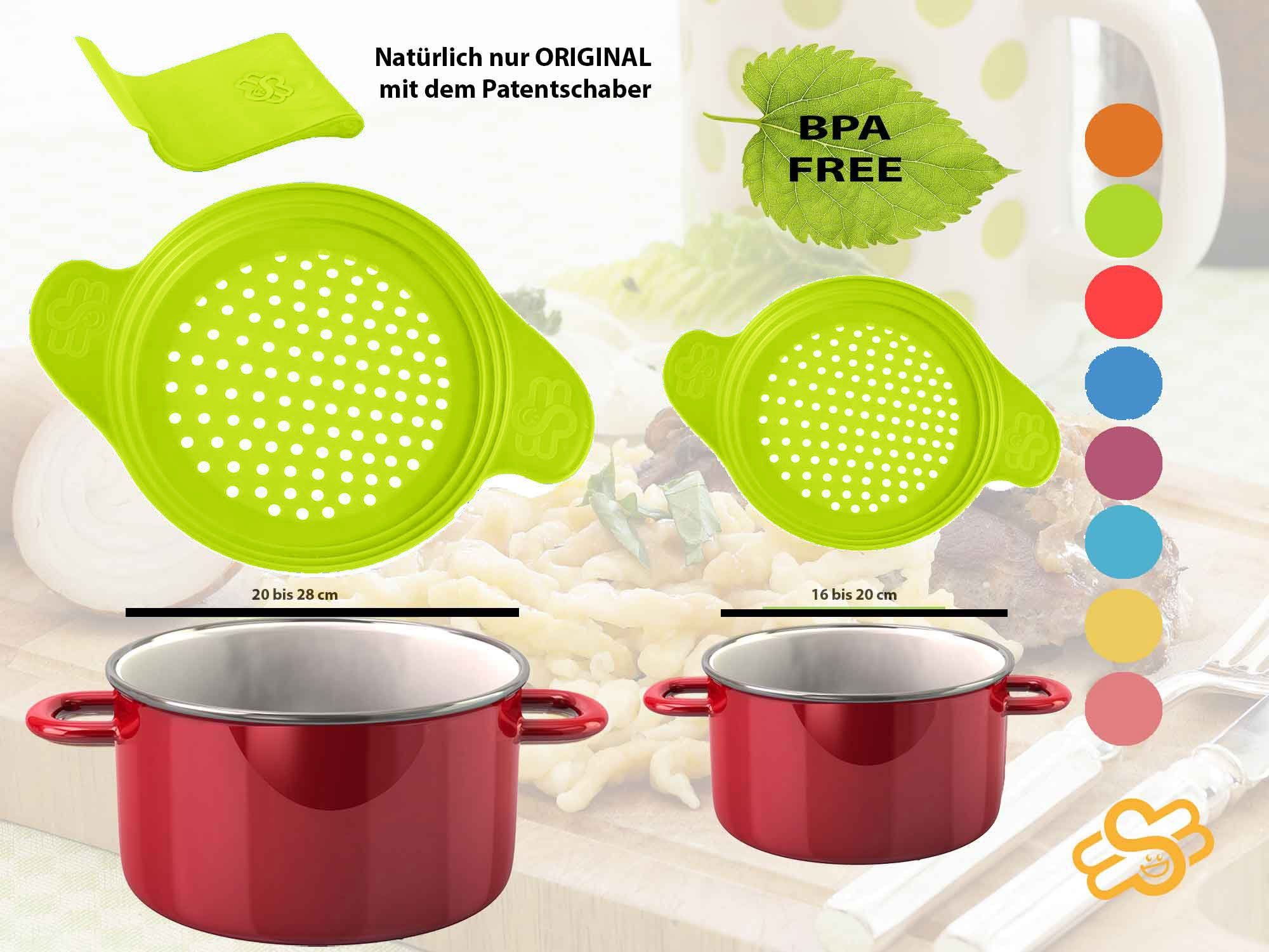 Muxel Spätzlehobel Das Spätzlewunder DUO von Muxel® Die Alternative, Kunststoff, (Set, 4-St., Spätzlebrett in groß und klein mit Teigschaber und Rezeptheft), Leicht zu reinigen