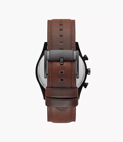 Fossil Outlet Herrenuhr Sullivan Multifunktion Leder Braun