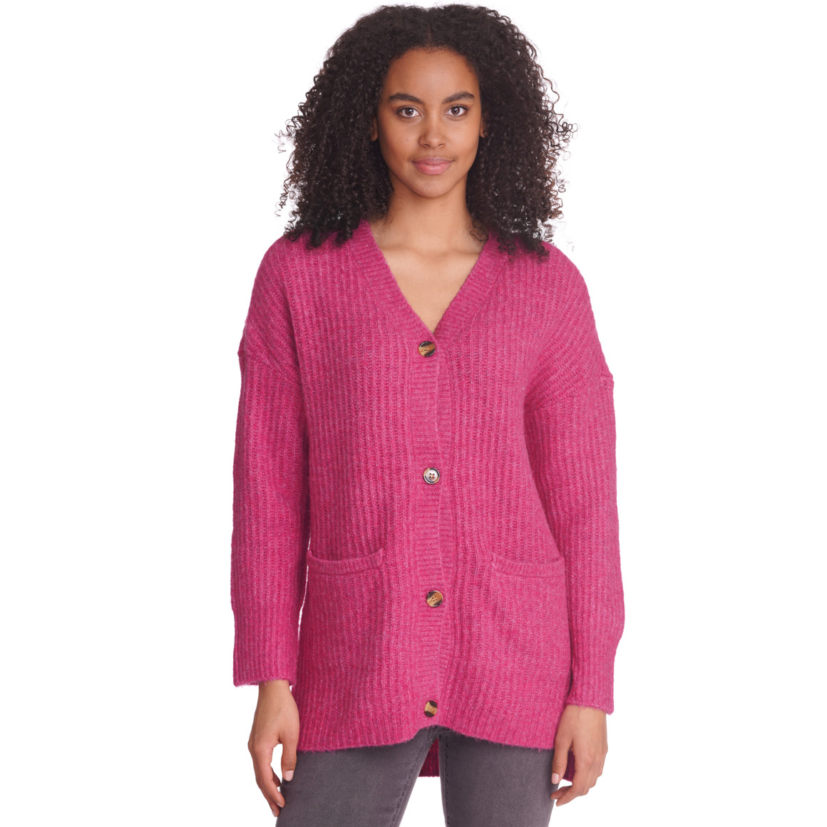 Damen Strickjacke mit zwei Taschen