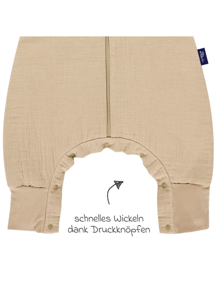 Alvi Schlafsack mit Füßen Sleep-Overall 4 Season in beige günstig kaufen