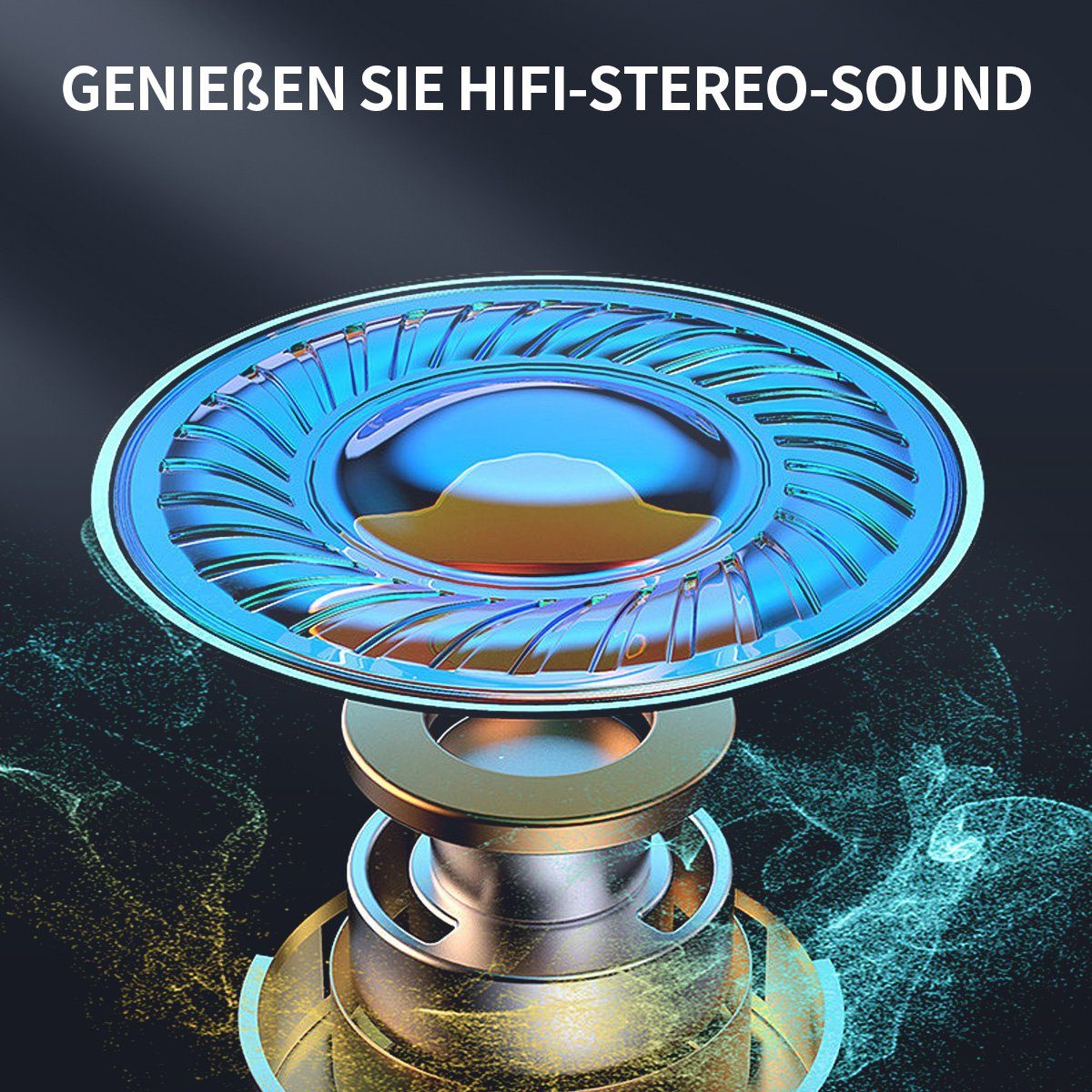 MOOHO True Wireless In-Ear-Kopfhörer mit LED Anzeige Bluetooth-Kopfhörer (Immersiver HiFi Earbuds, Siri, Voice Assistant, Rauschunterdrückung, Bluetooth, Kabellos Ohrhörer)