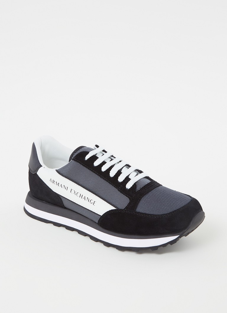 Adidasy Armani Exchange z detalami ze zamszu