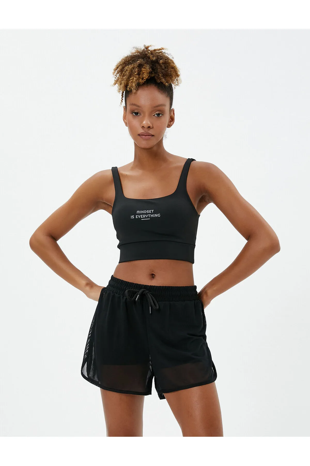 Koton  Netzstrumpfhosen-Shorts mit Bindebund