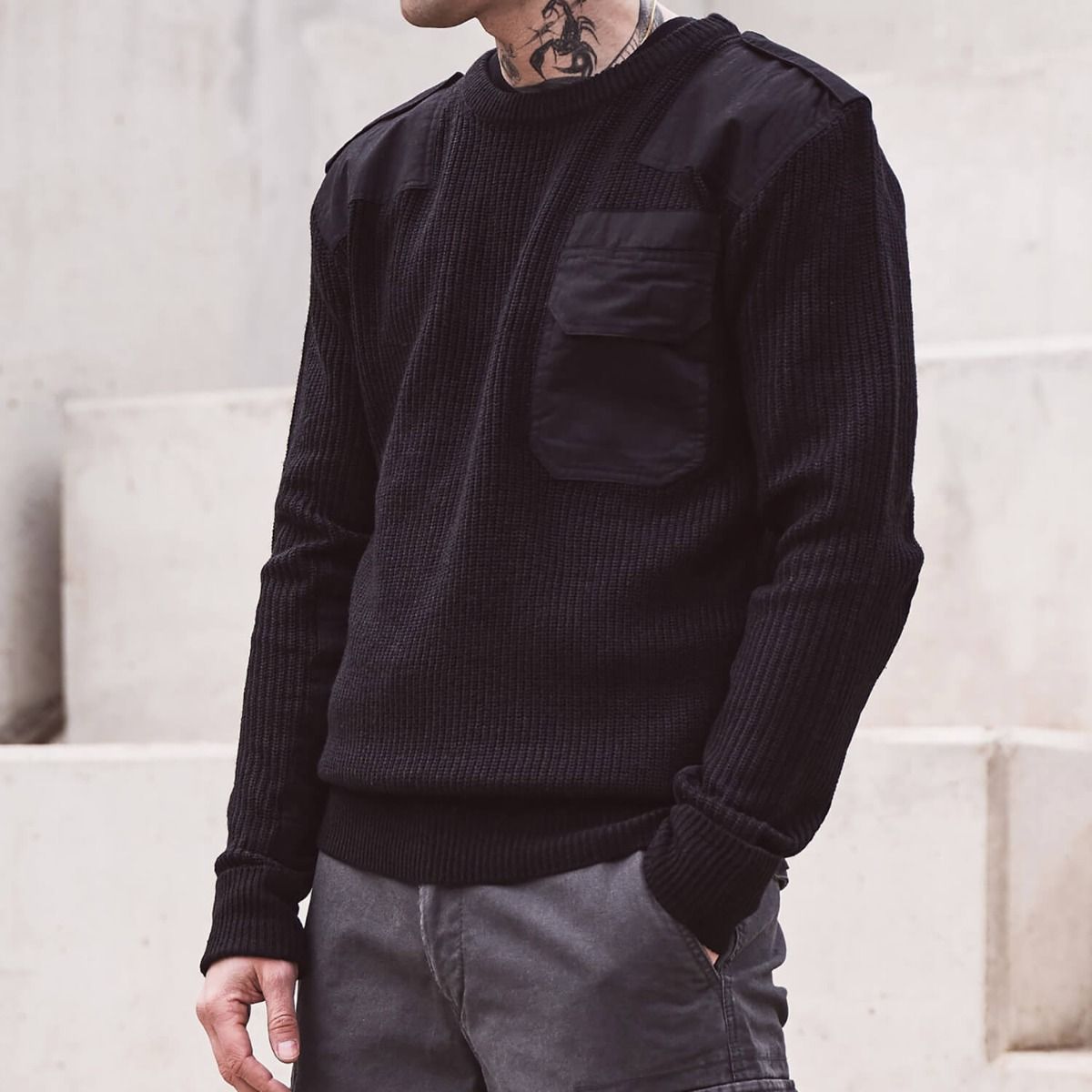 BW Pullover mit Brusttasche