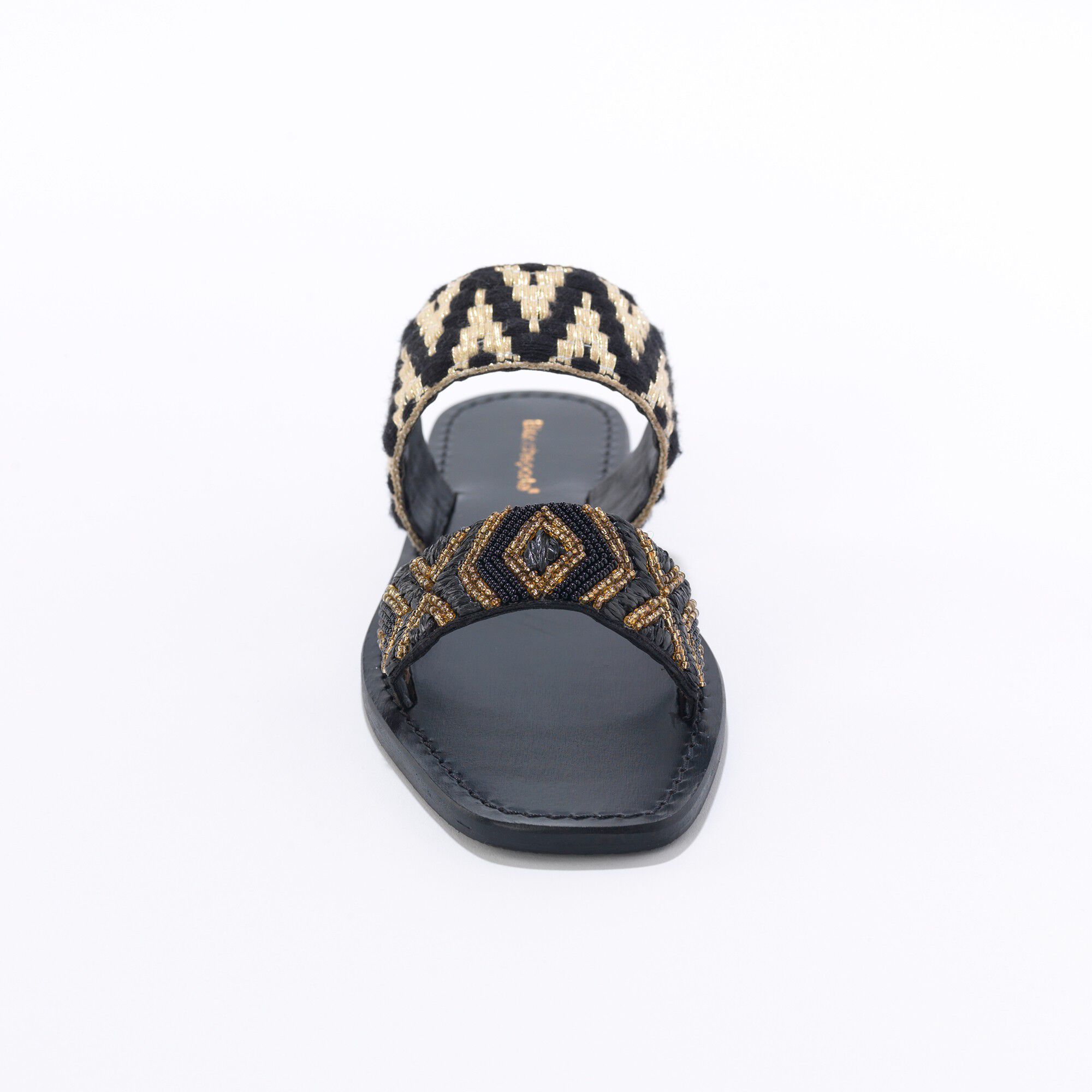 Mules plates fantaisie
