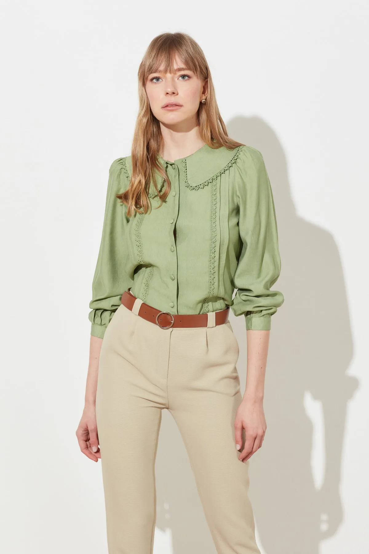 Trendyol Collection  Hemd - Grün - Regular Fit