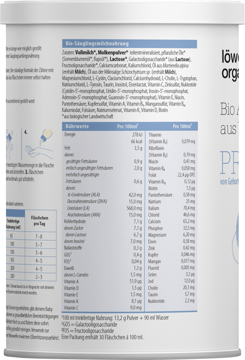 Anfangsmilch Pre auf Vollmilchbasis, von Geburt an, 400 g