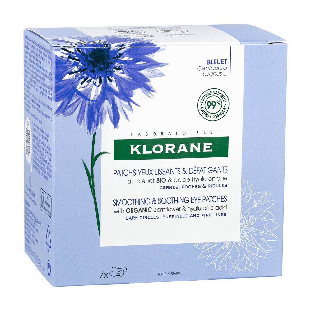 Klorane Bleuet Bio Patchs défatigants express 7x 2 patch Patchs yeux