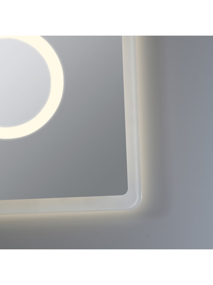 pro.tec LED-Badezimmerspiegel Racale in Weiß (H)80cm (B)60cm günstig kaufen onesize
