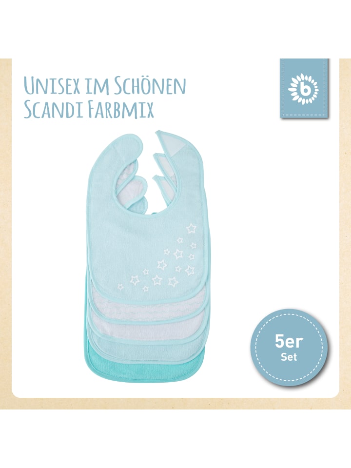 Bieco Spielwaren Lätzchen 5er Pack in Türkis günstig kaufen onesize