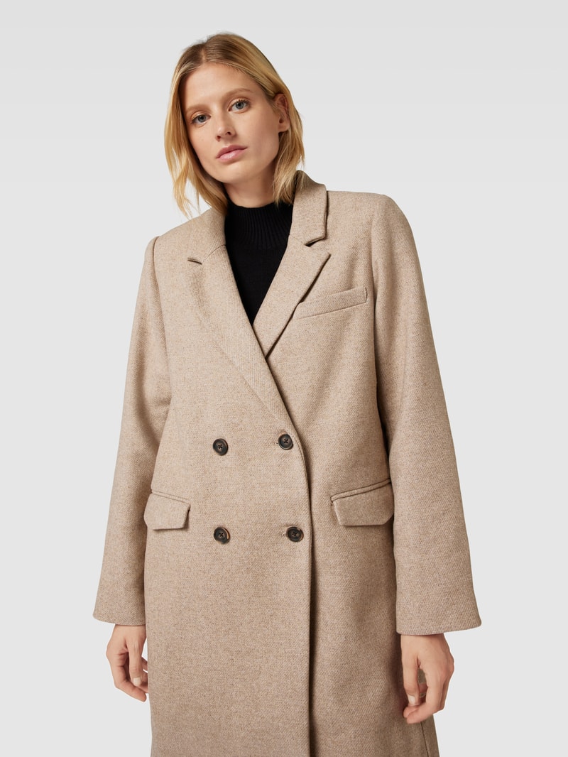 Kurzmantel mit Knopfleiste Modell 'BLAZA' in beige meliert