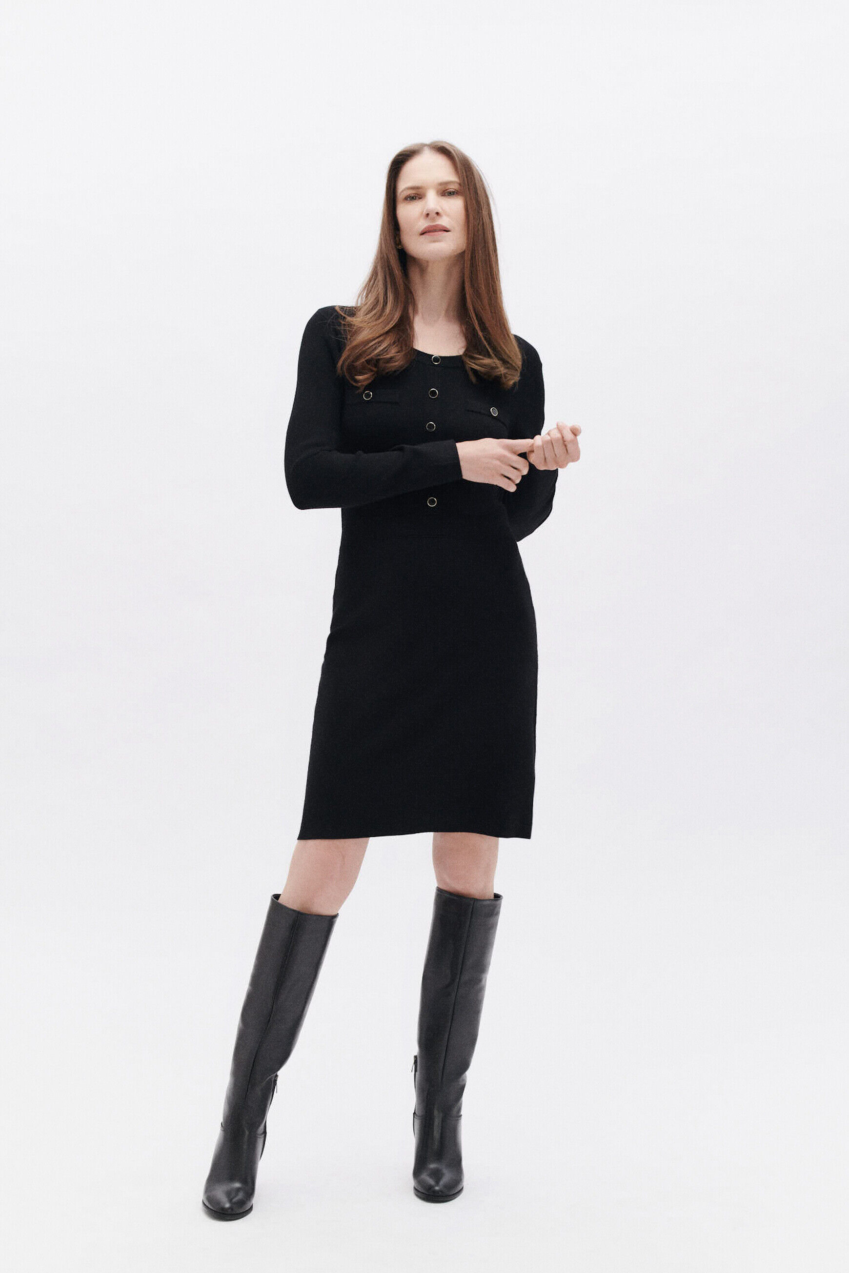Robe raya noir femme