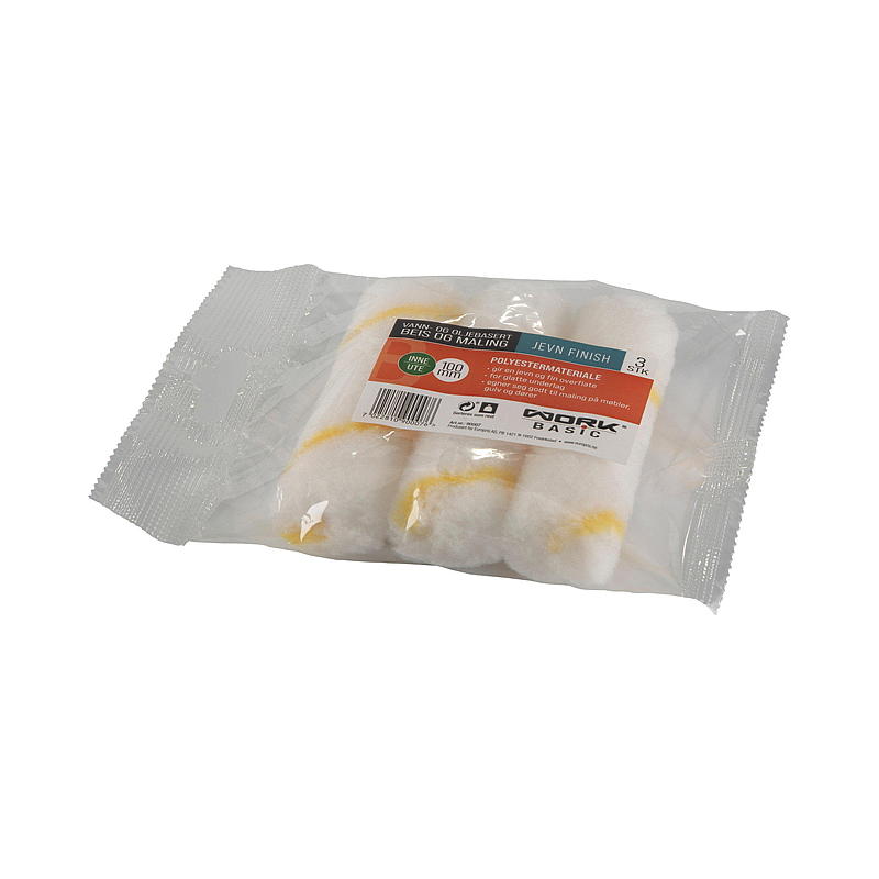 Work Basic Rulle 3-pk 100 mm polyester, Work