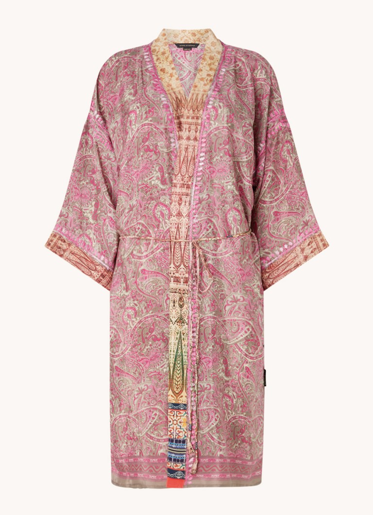 Rituals Jaypur Saree kimono realizzato in raso con motivo paisley