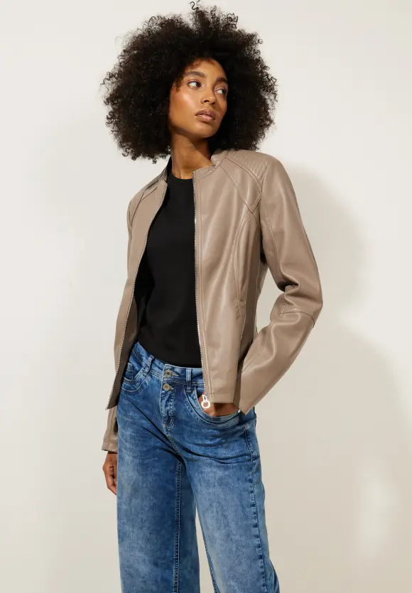 Street One Jacke in Lederoptik