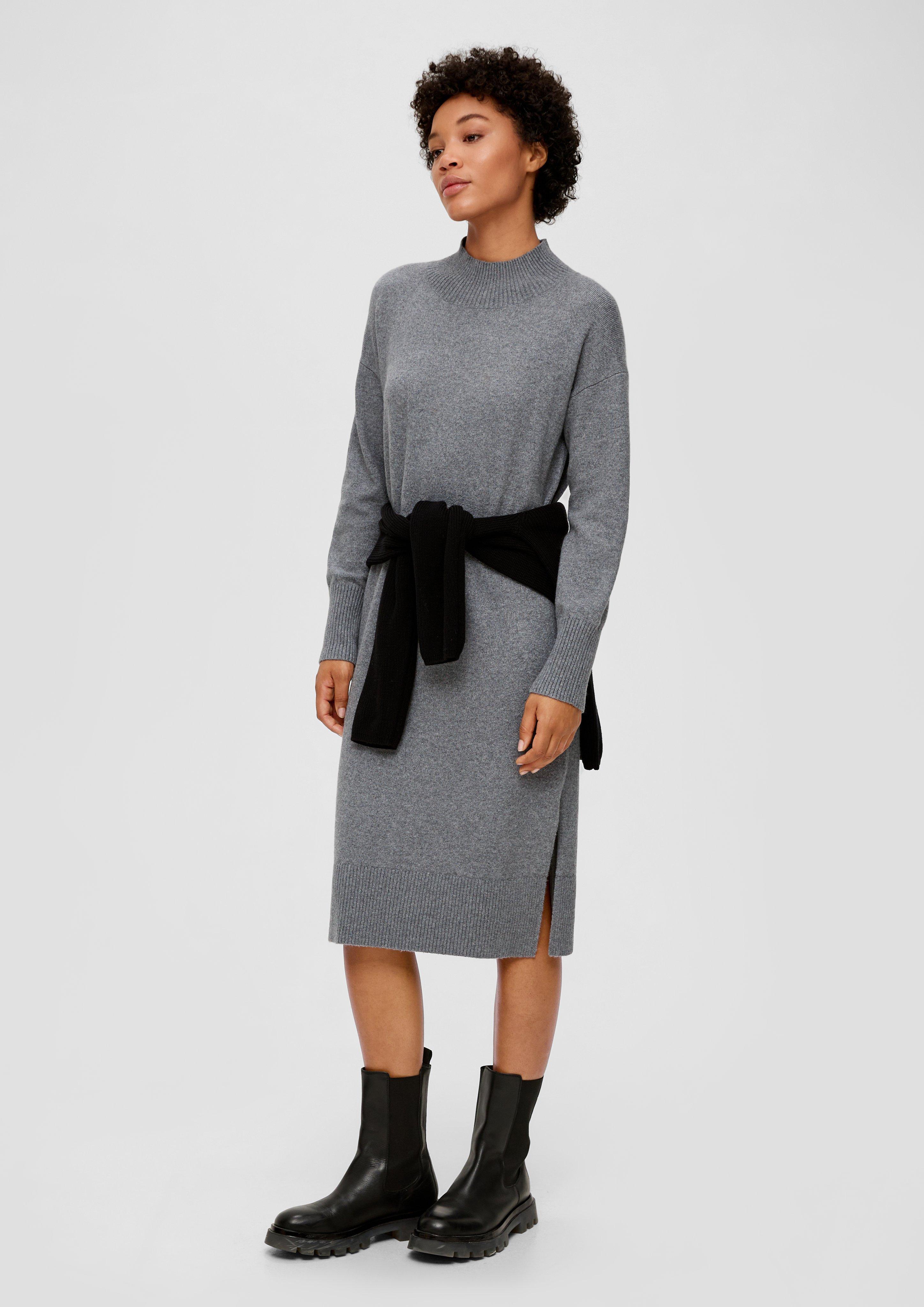 Strickkleid mit Kragenschlitz  2141803-9730