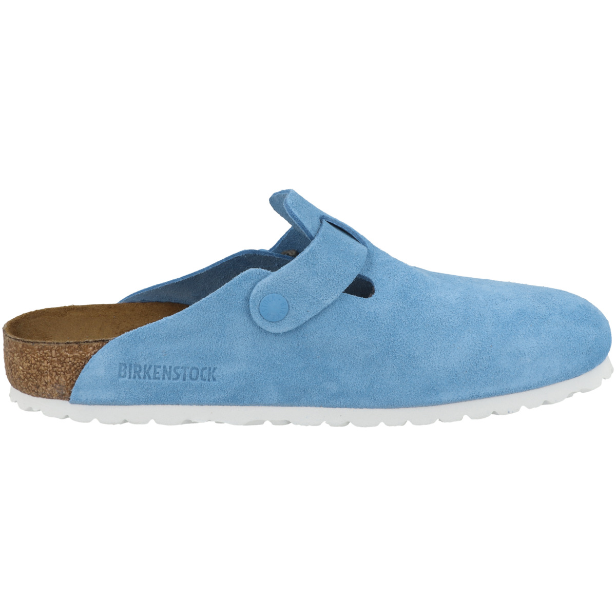 Birkenstock Boston Veloursleder normal Clogs blau