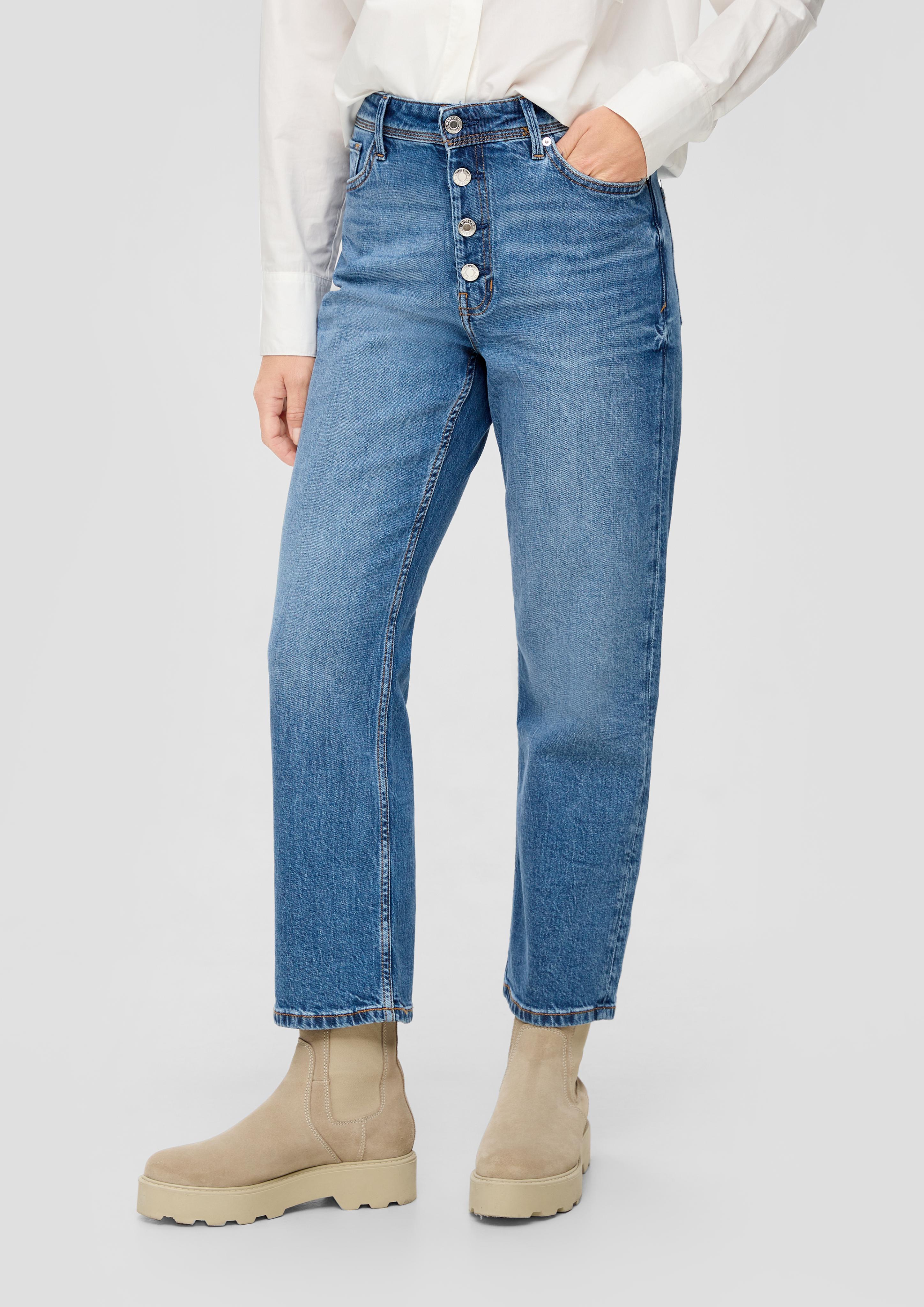 Cropped-Jeans Karolin / Regular Fit / High Rise / Straight Leg   2120759-56Z4