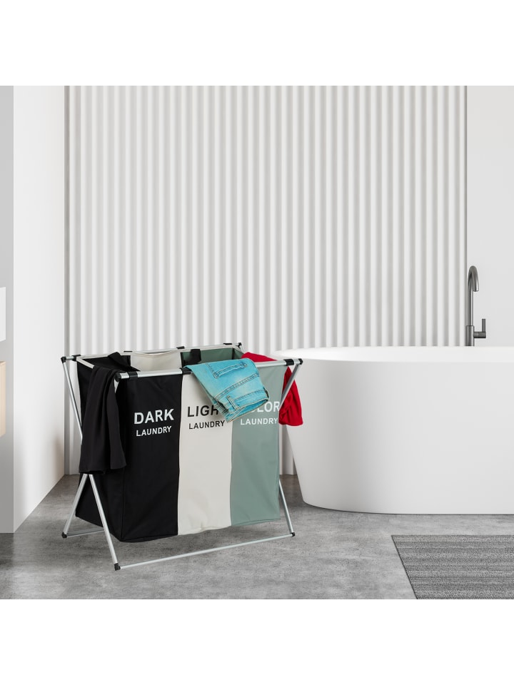 relaxdays Wäschesammler in Mehrfarbig - (B)65 x (H)60 x (T)36,5 cm günstig kaufen onesize