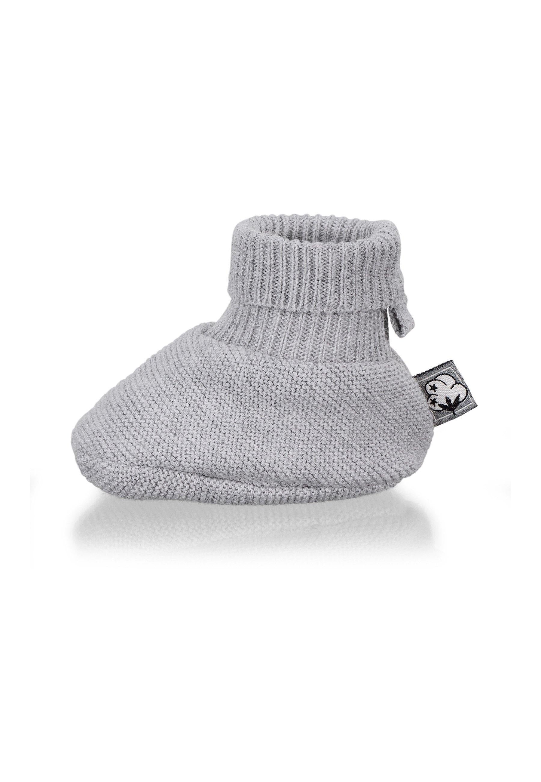 GOTS Strick-Schuh in Grün, Marine, Rosa oder Grau