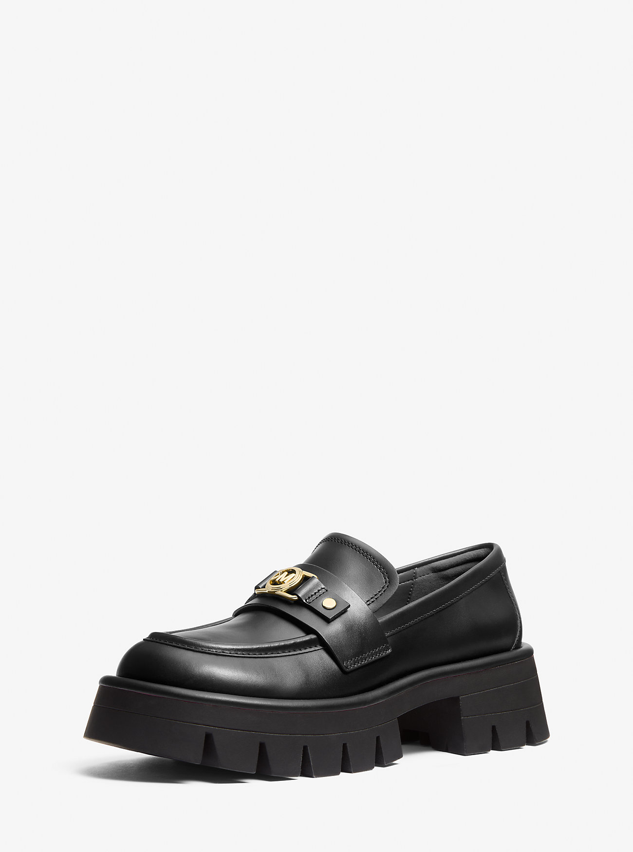 Mandy skinnplattformloafer - SVART