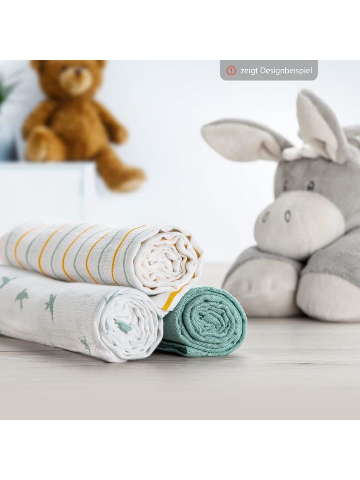 LaLoona Mullwindeln / Mulltücher / Spucktücher OEKO-TEX® 5er in gruen,gelb günstig kaufen onesize