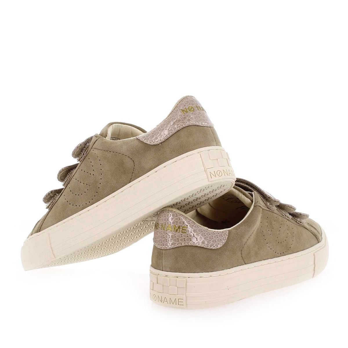 No Name  ARCADE STRAPS PERFOS SUEDE - Beige Taupe