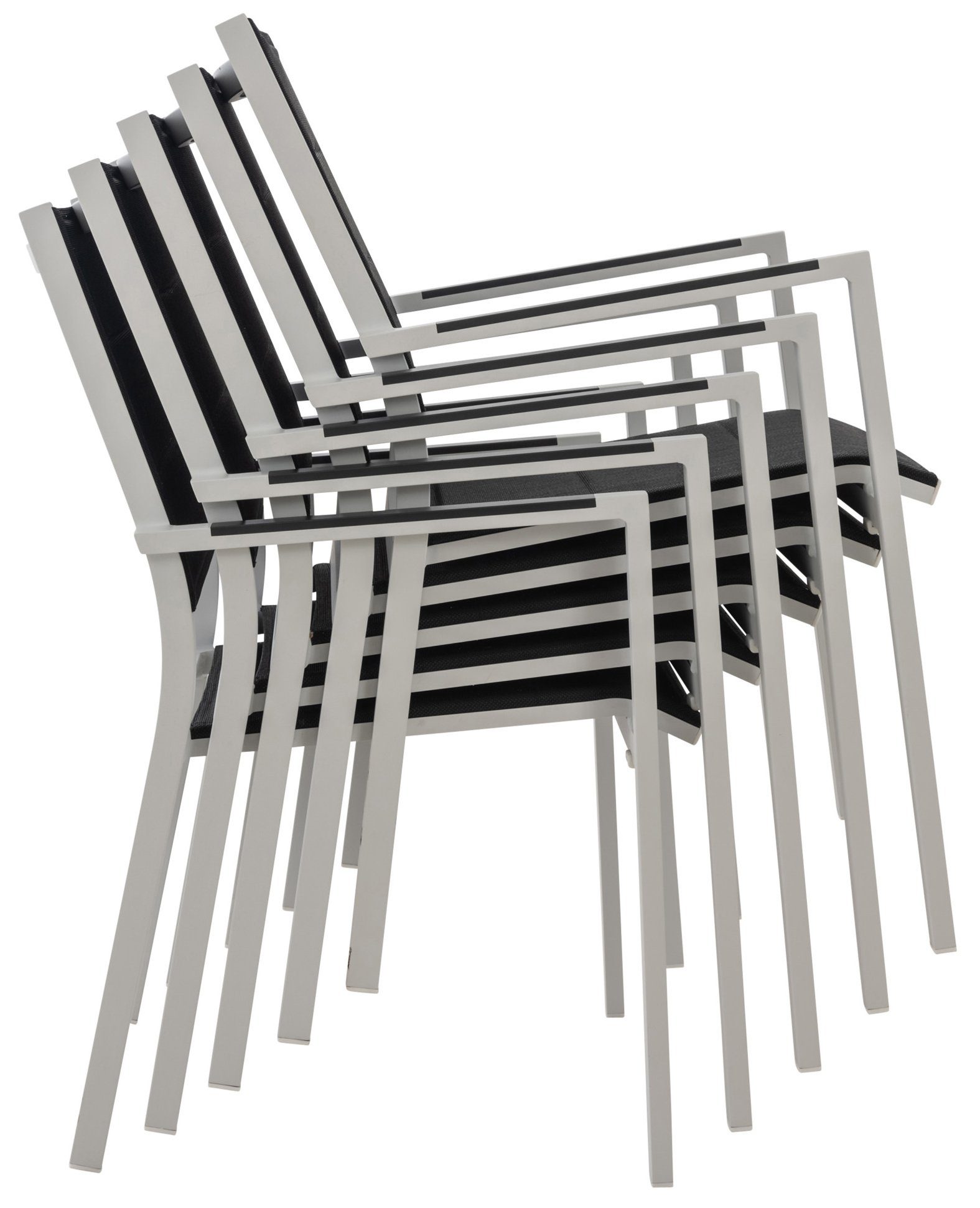 CLP Stapelstuhl Gartenstühle Jones (2er Set), Aluminium, wetterfest