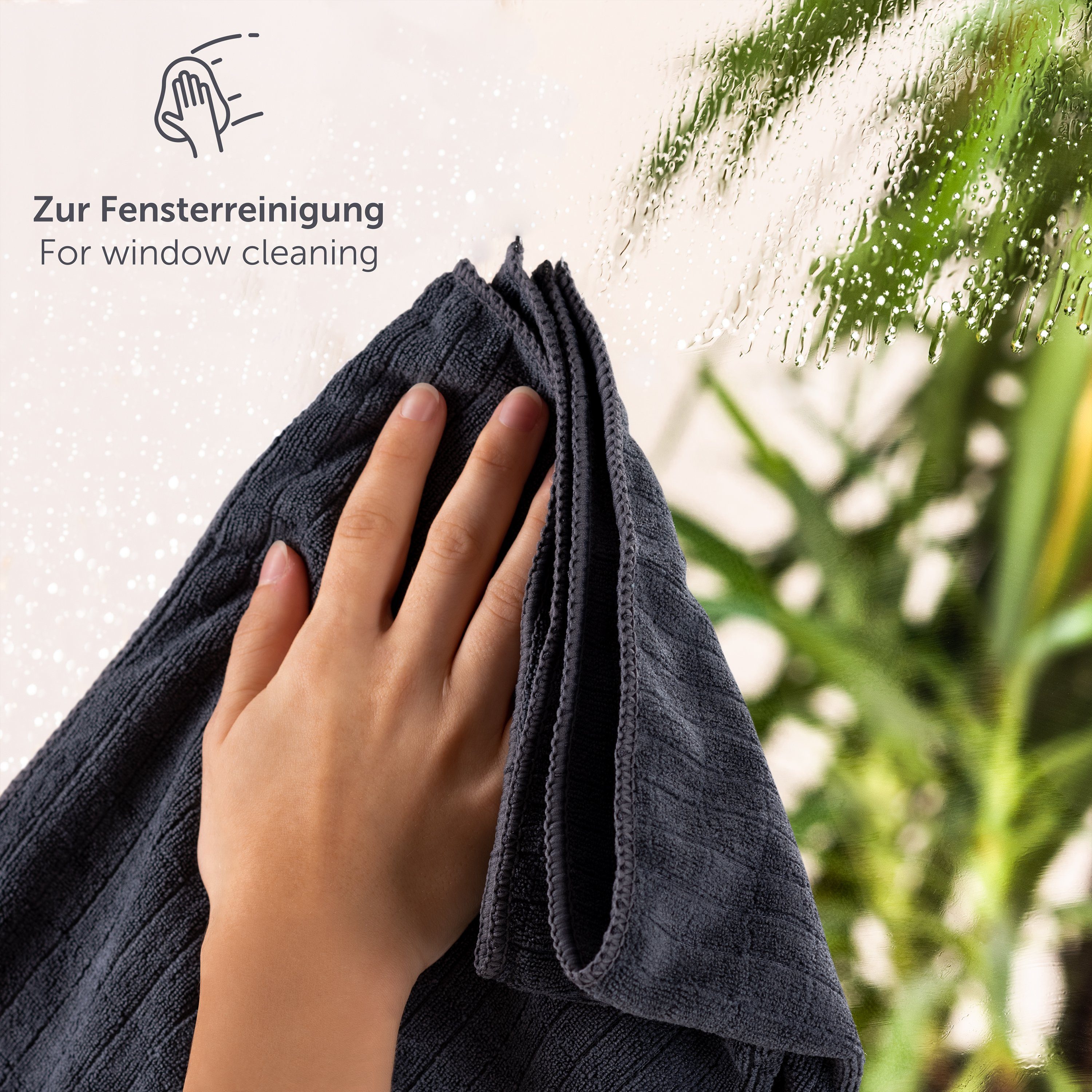 Blumtal Geschirrtuch Premium Mikrofasertücher saugstark- Allzweck Microfasertücher, (30x40cm und 45x65cm, 4-tlg., Putztücher, Geschirrtuch), Autopflege Poliertuch 355 GSM - fusselfrei und streifenfrei