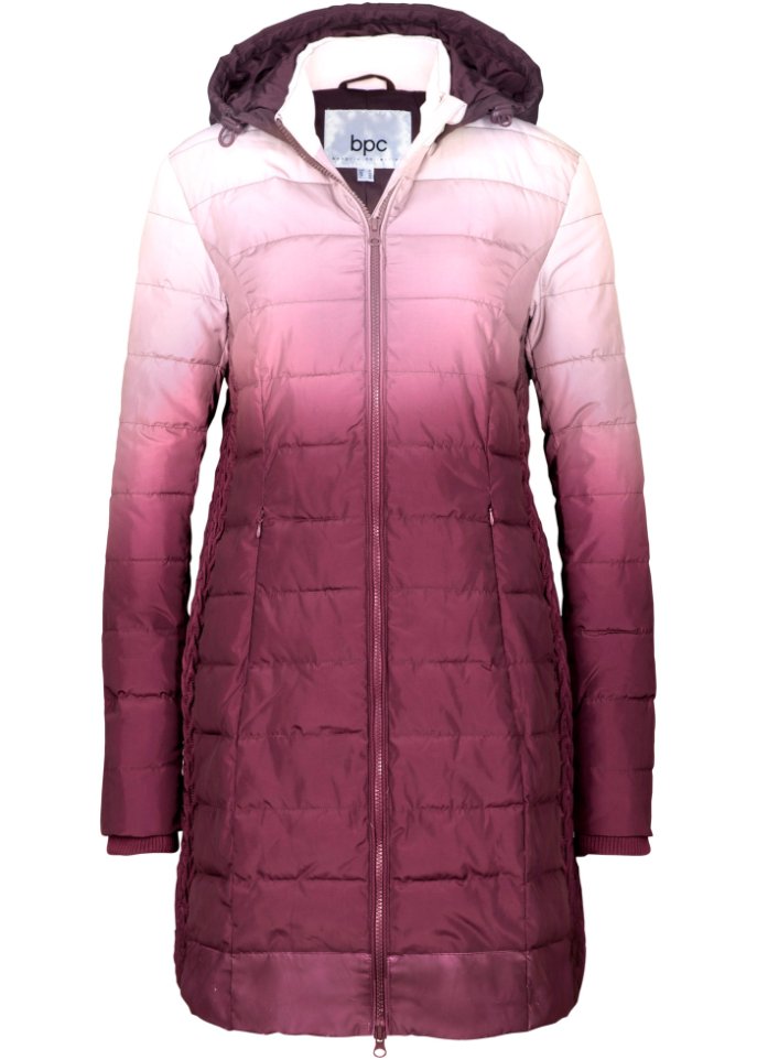 Steppjacke mit Farbverlauf und elastischem Einsatz seitlich
