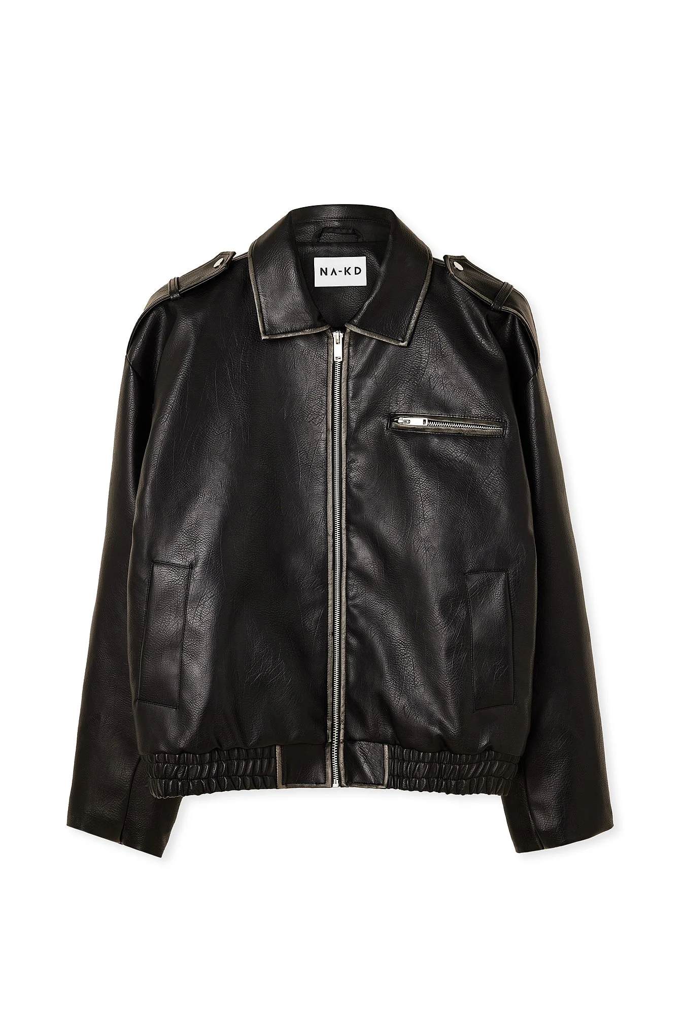 Washed Out Pu Bomber Jacket