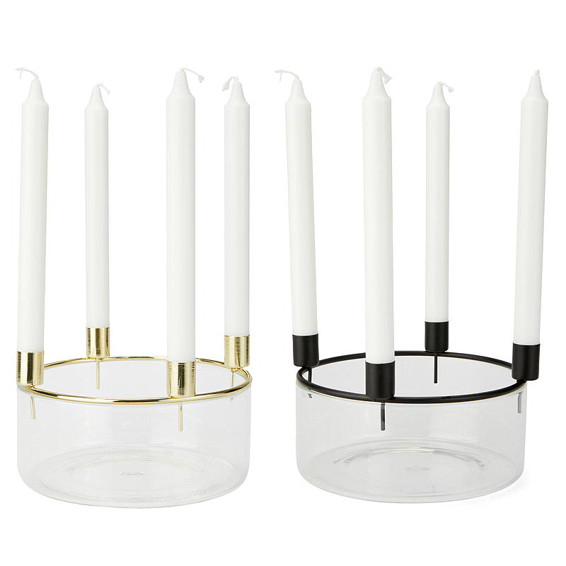 Home Adventsstake ø 17 cm glass/metall