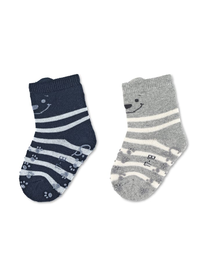 Sterntaler ABS Krabbelsocken 2er-Pack Bär in marineblau günstig kaufen