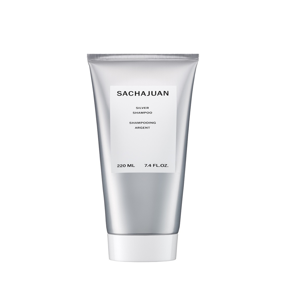 sachajuan Silver Shampoo 220 ml Shampooing aux pigments Violets pour cheveux blonds