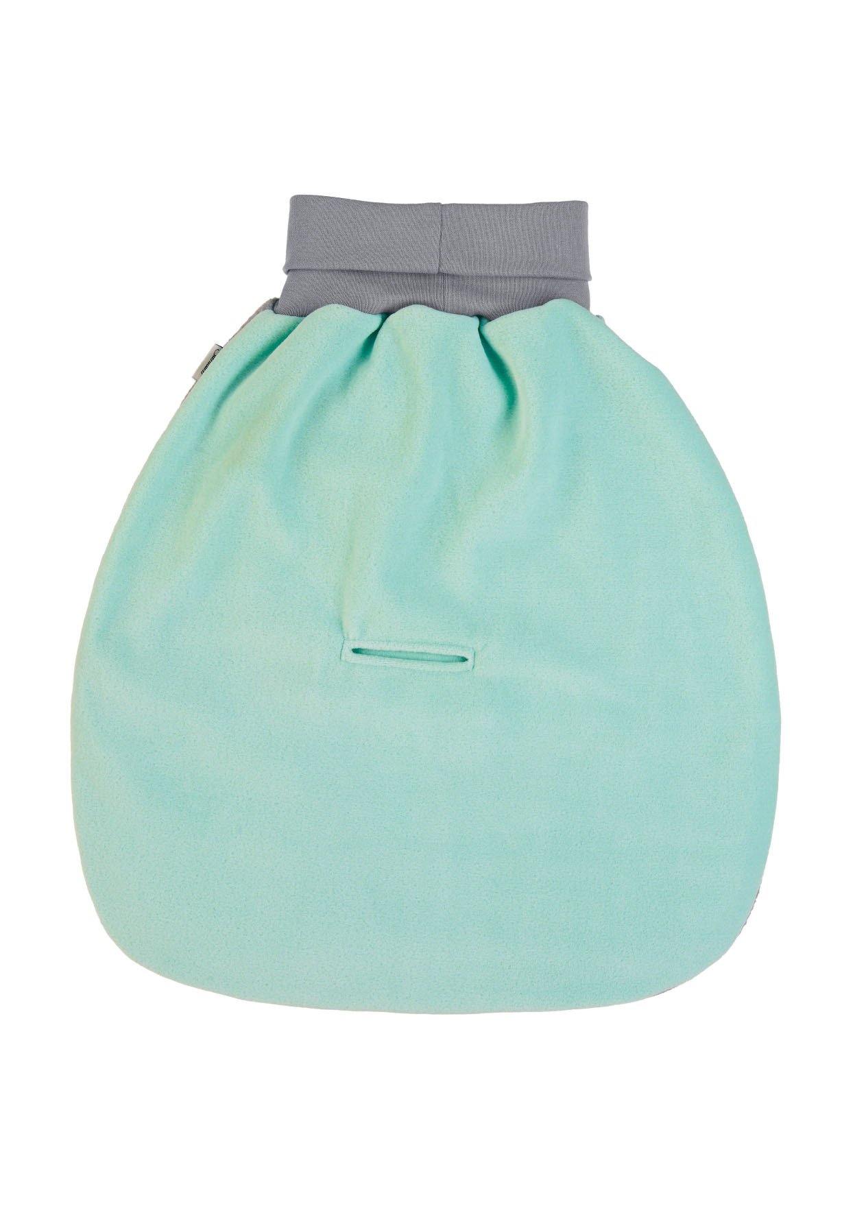 Strampelnest Esel Emmi aus Microfleece,Türkis/Grau
