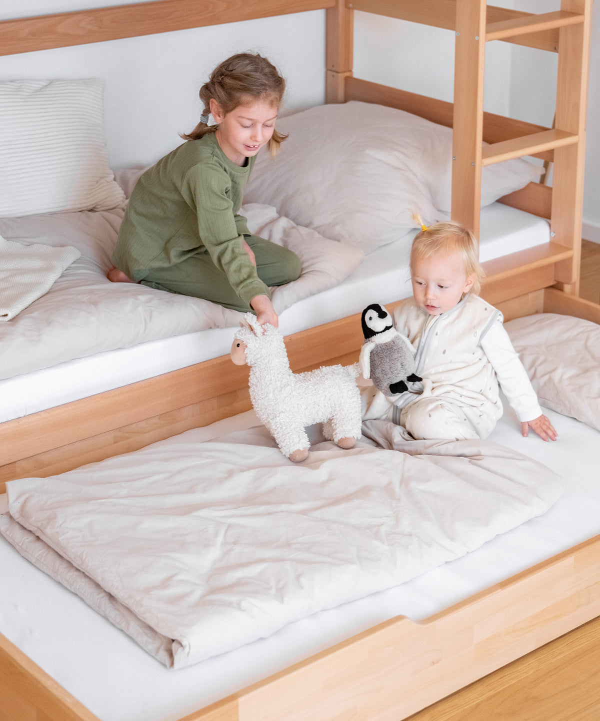 Etagenbett Buche Hoch Transparent lackiert