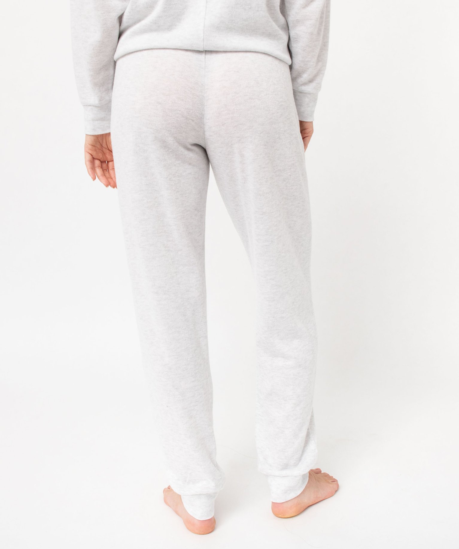 Pantalon de pyjama en maille fine femme gris clair | GEMO